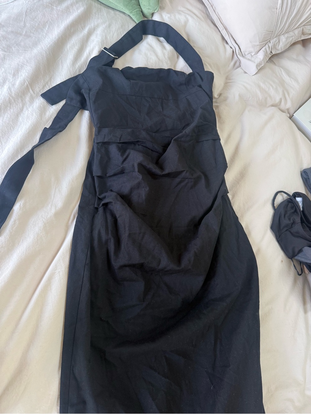 Peppermayo black maxi dress with silver back detail size 6 worn once - Picture 3 of 3
